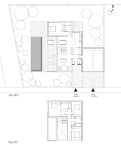 Plan des niveaux de la maison MAR à Beauzelle (31)