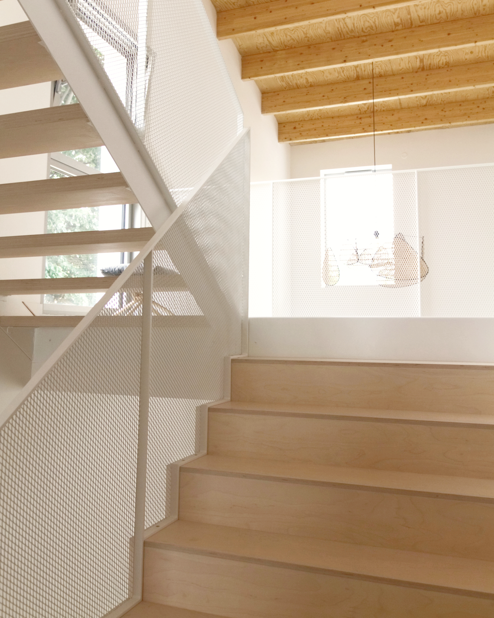 MaisonPP- double hauteur2- escalier bois béton métal- architectes toulouse-saarchitectes