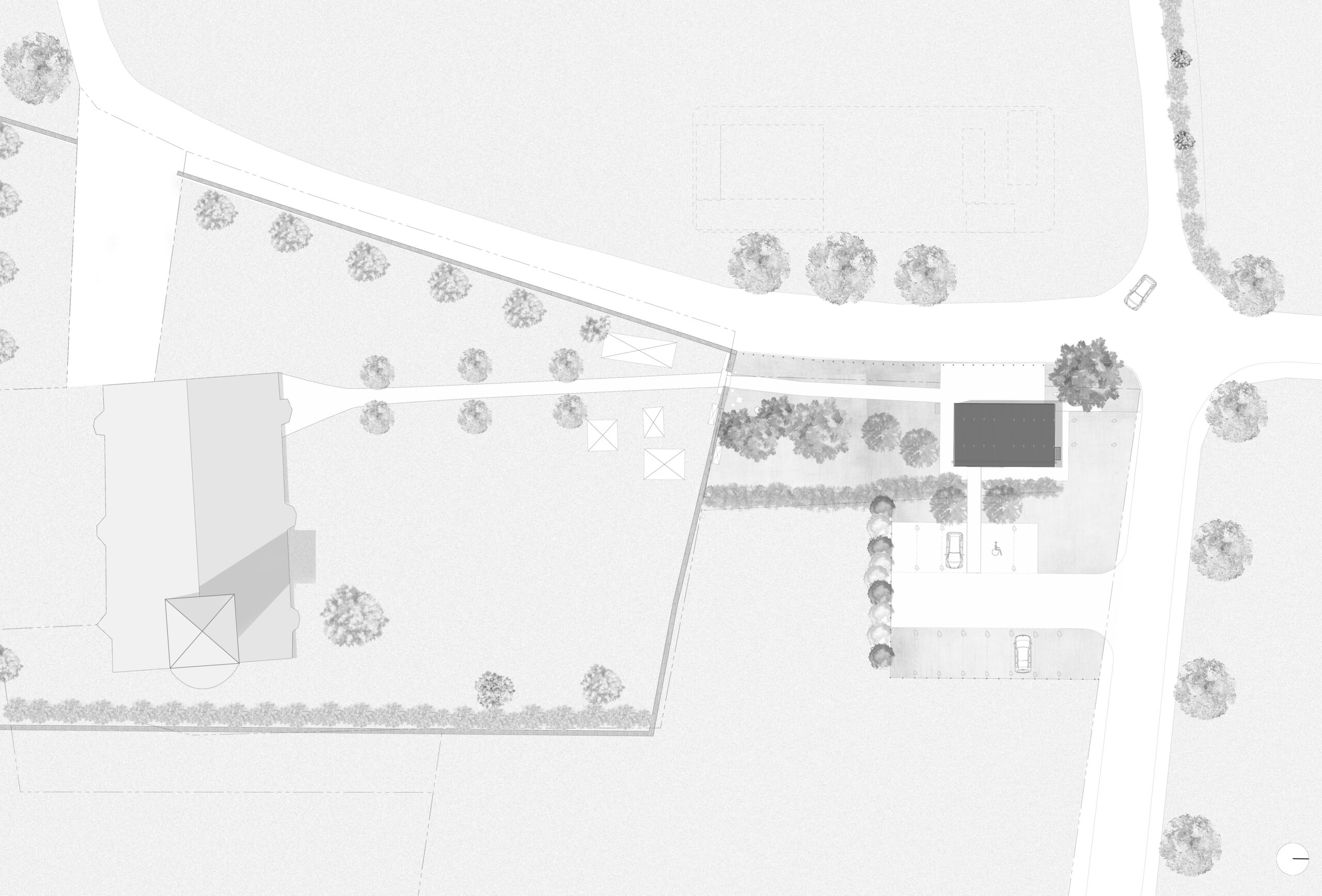 Plan de masse - Valcabrère - Bâtiment d'accueil de la Basilique Saint Just