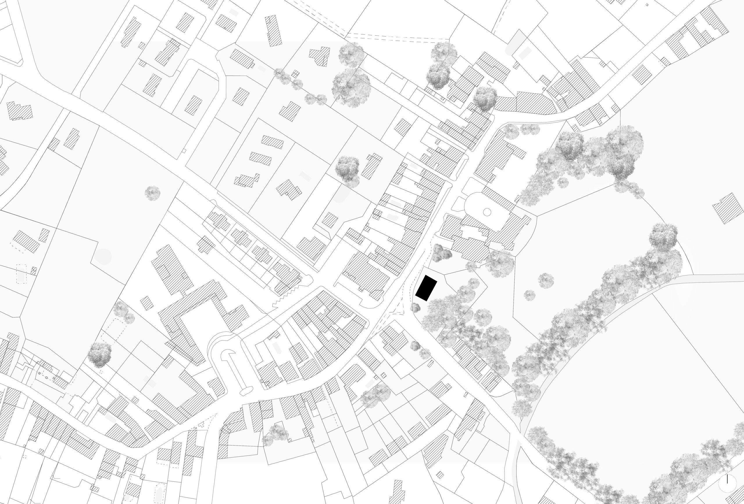 Plan de masse - Vilaudric - Réhabilitation d'un presbytère en restaurant et logements